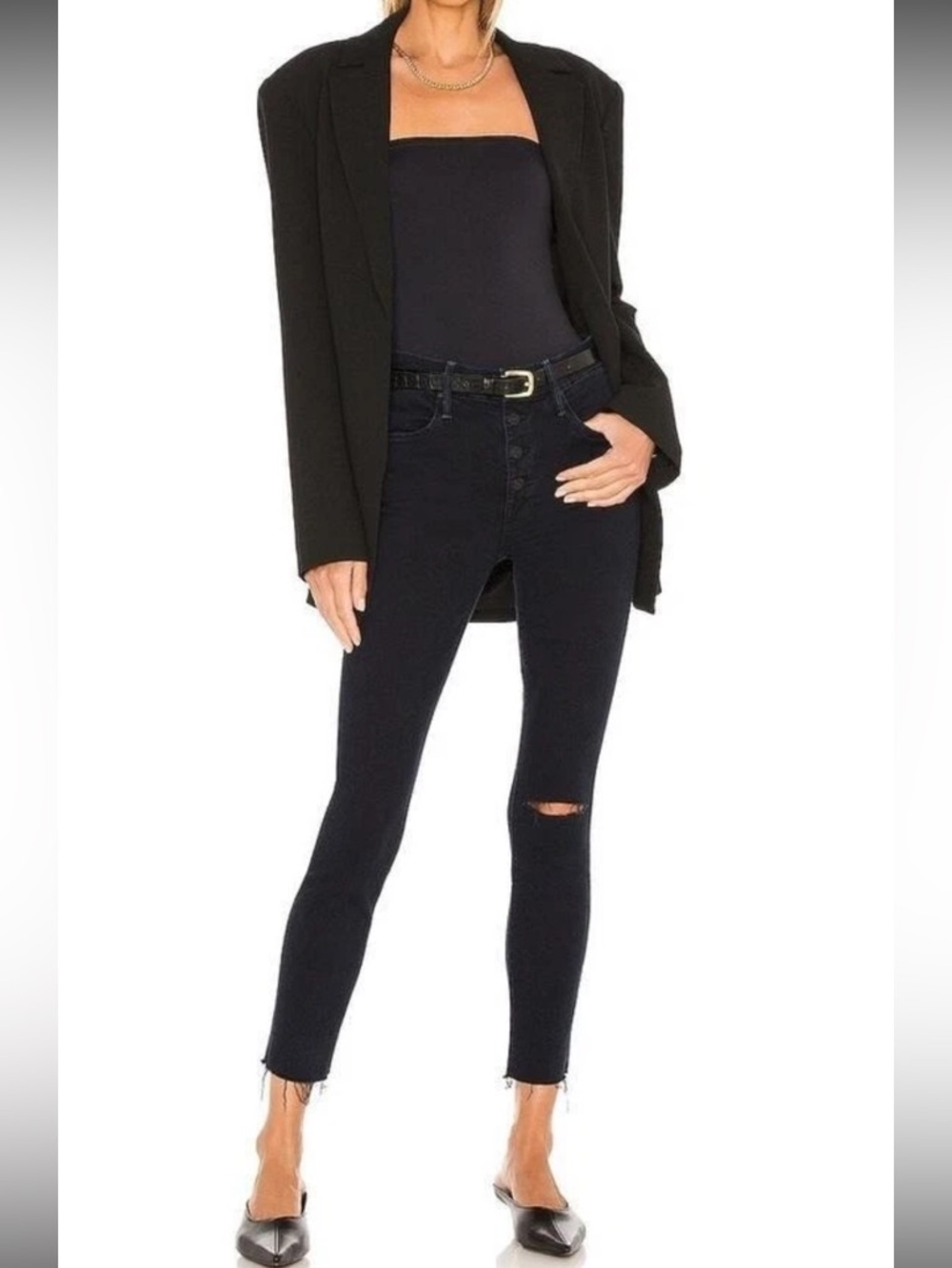 MOTHER denim the pixie ankle fray holding hands tightly size 27